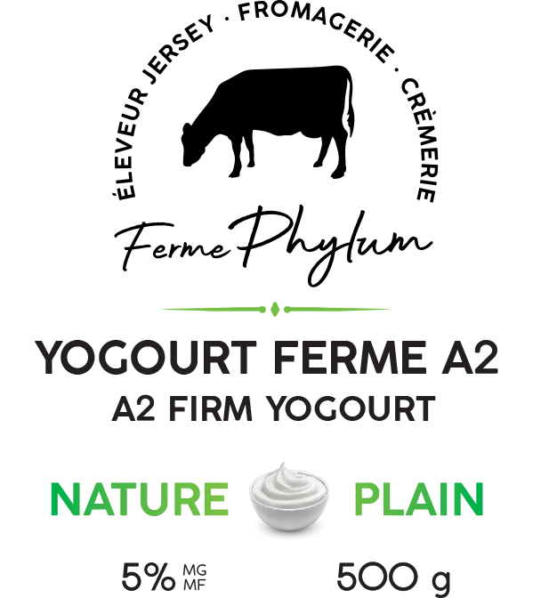 Étiquette - Yogourt Ferme A2 - Nature